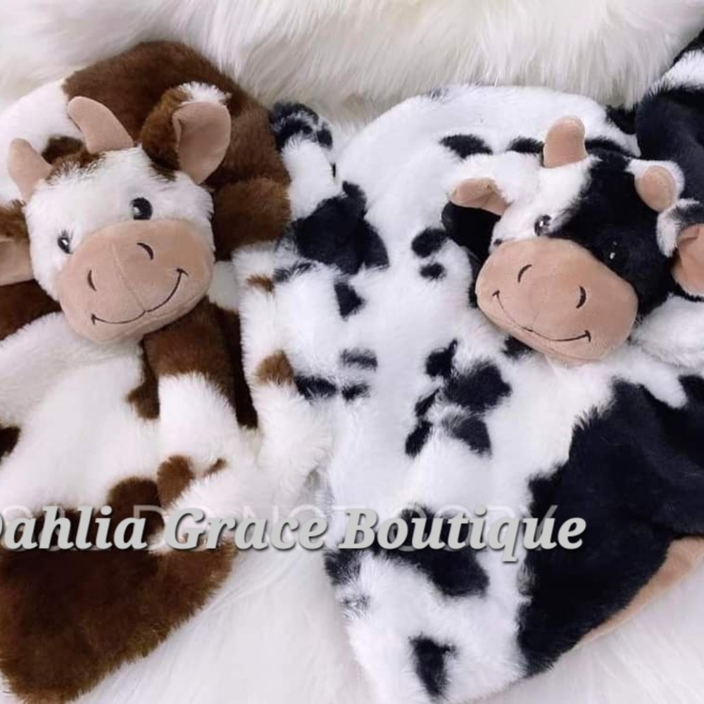Cow/Highland Lovey Fleece NEW - Picture 3 of 8
